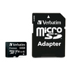 microSDXC-Speicherkarte mit Adapter, beide mit Aufdruck und der Kapazität von 64 Gbyte.