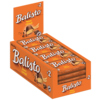 Verpackung mit mehreren BALISTO® Schokoriegeln im Kastenformat auf orangefarbenem Hintergrund.