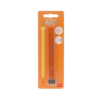 Ersatzminen für einen löschbaren Gelstift in orange, verpackt in einer transparenten Box.