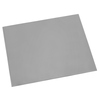 Graue Schreibunterlage mit rechteckiger Form und glatter Oberfläche.