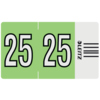 Jahrgangssignal in grün mit der Nummer 25, verteilt auf zwei Karten.
