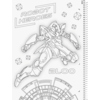 Collegeblock DIN A4 mit linierter Seite und Ausmalmotiv auf dem Deckblatt, Robot Heroes Design.