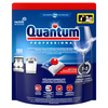 Packung mit Quantum Spülmaschinentabs Professional, 100 Stück, auf blauem Hintergrund.