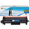 Schwarzer Toner kompatibel mit Brother TN-2510XL neben einer Verpackung mit Pinguinen.