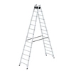 MUNK Stehleiter mit 14 Stufen in A-Form, gezeigt in voller Ansicht.