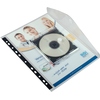 Dokumentenhülle mit aufgeschweißter Tasche für CD/DVD und großem Ablagebereich, Klettverschluss.