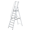 MUNK Stehleiter mit Plattform, zwei Handläufen und rutschsicheren Leiterschuhen.