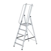Stehleiter mit rutschsicheren Stufen und zwei Handläufen zur Sicherung.