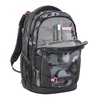 Schulrucksack COOCAZOO PORTER Bubble Brush geöffnet, mit Fächern und Stiften im Inneren.