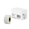 Vielzwecketikett auf Rolle, weiße Etiketten mit schwarzem Druck, verpackt in einer weißen Box.