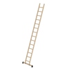 Sprossen-Anlegeleiter mit 14 Stufen und rutschsicheren Leiterschuhen.