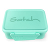 Mintfarbene Brotzeitdose mit herausnehmbarer Extra-Dose und Trennfach.