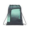 Sportbeutel in Gradient Mint mit seitlichem Reißverschluss und Kordelzug.
