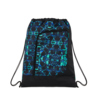 Sportbeutel in Caleido Blue mit Muster und seitlichem Reißverschluss.