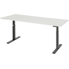 RAU Schreibtisch Adlatus 100 22 cm tiefschwarz 2.000 x 650-1.300 x 800 mm (B x H x T) Produktbild pa_produktabbildung_1 S