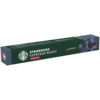 Kaffeekapseln in der Verpackung mit der Aufschrift "Espresso Roast Decaf" von Starbucks.