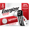 Packung mit 12 Energizer Knopfzellen LR44/A76 auf einem weißen Hintergrund.