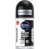 Deodorant Roll-on in transparentem Flakon mit schwarzem Deckel und NIVEA MEN Beschriftung.