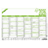 Tafelkalender mit Monatsübersicht für Januar bis Juni 2026 in Grün und Weiß.