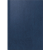Blauer Buchkalender mit einem strukturierten Einband ohne sichtbare Beschriftung.