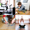 Bodenschutzmatte in Nutzungsszenarien wie Fitness, Spielen, Puzzeln und Yoga.