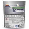 Packung mit SUN Spülmaschinentabs Optimum All in 1 Professional, Rückansicht mit Inhaltsstoffen.