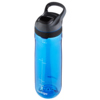 Blaue, bruchsichere Trinkflasche aus TRITAN™ mit AUTOSEAL™-Technologie und Karabinerhaken.