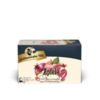 Packung des Goldmännchen Tees "Apfel mit Granatapfel" auf weißem Hintergrund.
