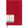 Scharlachroter Moleskine Buchkalender im DIN A5 Format mit Softcover und Wochenansicht.