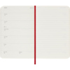Offene Moleskine® Buchkalender DINA6 2026 mit Wochenterminen und linierter Notizseite.