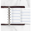 Offene Filofax Kalendereinlage 2027 in einem Organizer mit leerem Layout.