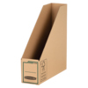 Brauner Stehsammler aus Pappe mit offener Oberseite, geeignet für die Regaleinordnung.