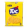 Gelbe Verpackung mit dem Schriftzug "Tuc Original" und drei abgebildeten Crackern.