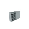 Beistellcontainer 463 x 1.115 x 900 mm (B x H x T) links offen beton hell Produktbild pa_produktabbildung_2 S