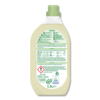 Flasche mit Frosch Waschmittel für Babys, Rückansicht mit detaillierter Inhaltsangabe.