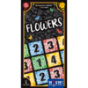 Spieleschachtel von HUCH! mit dem Titel "Flowers" in bunten Farben und Mustern.
