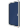 Blauer Schaukasten für 6 x DIN A4 mit abschließbarem Rahmen und modernem Design.