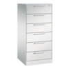 C+P Karteischrank Asisto 562 x 1.298 x 600 mm (B x H x T) DIN A5 quer lichtgrau Produktbild pa_produktabbildung_1 S