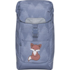 Schulterrucksack mit Fuchs-Applikation und graublauem Stoffdesign.