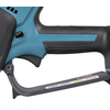 Seitenansicht der Makita Baumsäge DUC101 mit Fokus auf den Griff und Bedienelemente.