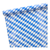 Bayerische Tischdecke aus Folie mit blau-weißen Rauten, etwa zur Verwendung auf Biertischen.