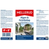 Produktetikett des Mellerud Terrassenreinigers für Algen und Grünbelag in einer Sprühflasche.
