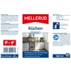 Produktlabel des Mellerud Küchenentfetters mit Angaben zu Anwendung und Inhaltsstoffen.