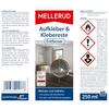 Produktetikett des Mellerud Klebstoffentferners in einer klaren, farbigen Darstellung.