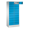 C+P Schließfachschrank Evolo48 mit Sockel 2 x 10 Fächer lichtblau Produktbild pa_anwendungsbeispiel_1 S