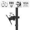 Halterungssystem für Monitore mit verstellbarem Arm, zeigt Bewegungsfreiheit und Montageoptionen.