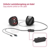 Aktiver 2.0-Lautsprecher mit Lautstärkeregler und USB-A 3.0-Anschluss.