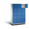 C+P Schließfachschrank Cambio mit Sockel *1.200 x 1.950 x 525 mm (B x H x T)* *15 Fächer* *lichtgrau* enzianblau Produktbild pa_produktabbildung_2 S