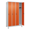C+P Kleiderspind Classic PLUS mit Standfuß 1.200 x 1.950 x 500 mm (B x H x T) lichtgrau reinorange Produktbild pa_produktabbildung_2 S