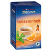 Packung des Meßmer Tees Gelassenheit mit Teebecher und Zitrone auf dem Etikett.
